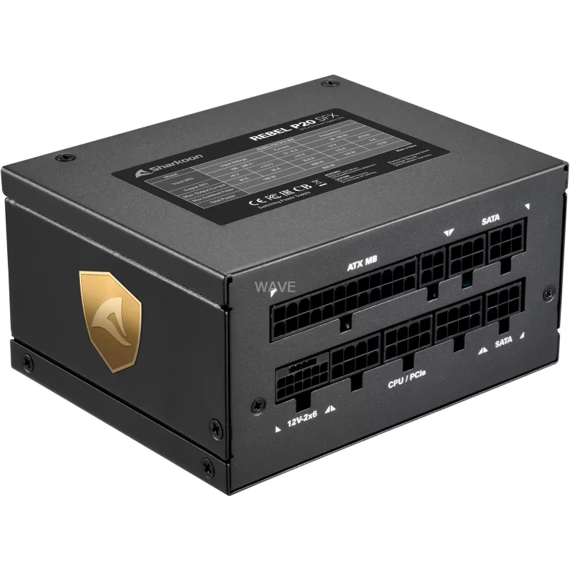 Sharkoon Rebel P20 SFX toiteplokk 850 W 24-pin ATX must