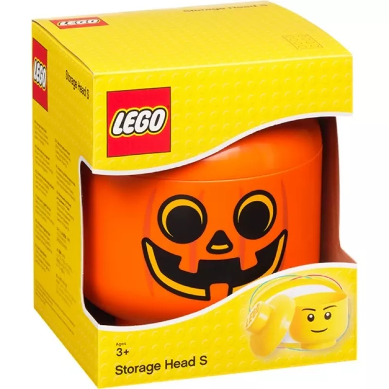 LEGO Storage Head kõrvits, väike, hoiukarp oranž/must