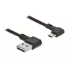 USB-kaabel DeLOCK EASY-USB 2.0 Type-A – Micro-B-pistik 0,5 m must