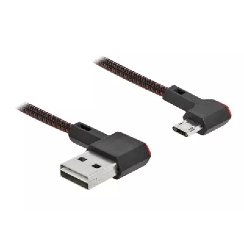USB-kaabel DeLOCK EASY-USB 2.0 Type-A – Micro-B-pistik 0,5 m must