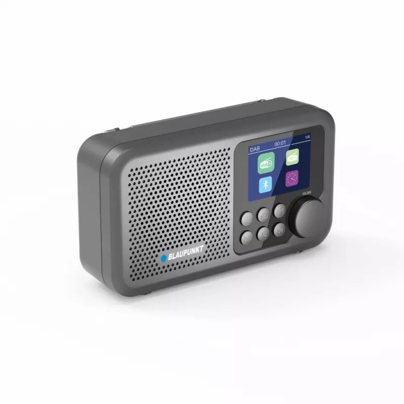 Raadiokell BLAUPUNKT DR8BK — digitaalne äratuskell FM/DAB+-ga, Bluetooth 5.3, 2 W, 1800 mAh, USB-laadimine, must