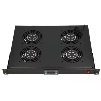 Ventilaatoripaneel Extralink 19 tolli 4 ventilaatorit termostaadiga