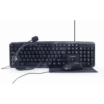 Gembird KBS-UO4-01 klaviatuur ja hiir komplektis kontor USB QWERTY US English must