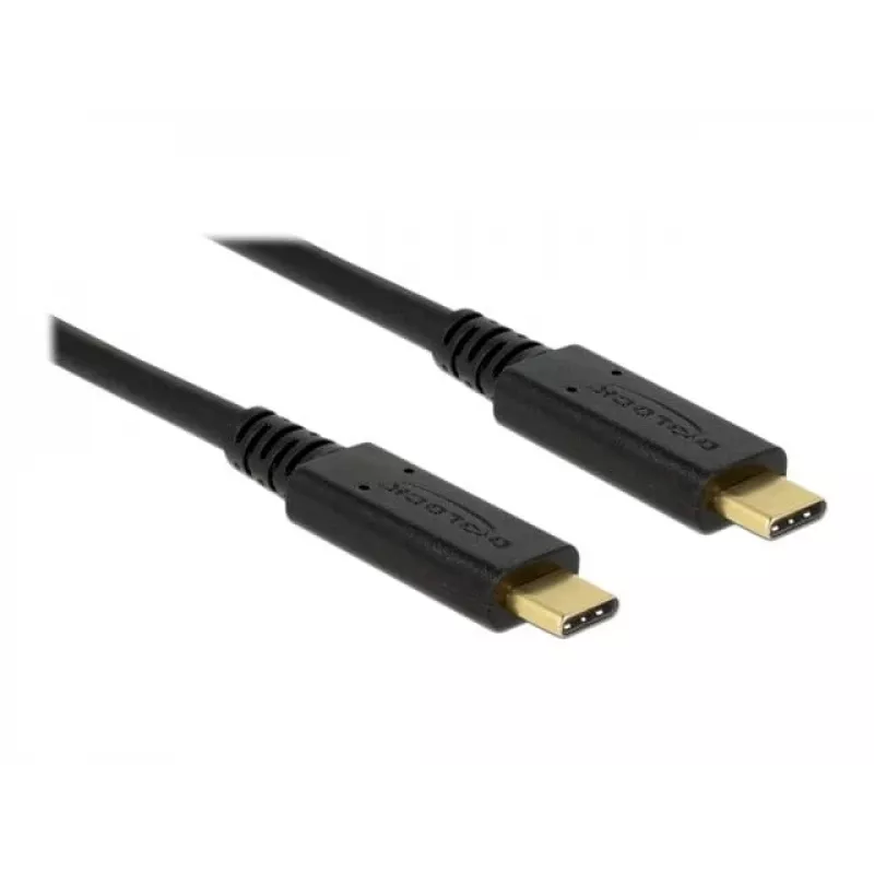USB-kaabel DeLOCK 83042 USB 3.2 Gen 2 0,5 m USB C Must
