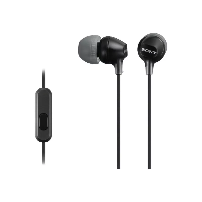 Sony MDR-EX15AP, juhtmega, 8 - 22000 Hz, kõned/muusika, 3 g, peakomplekt, must