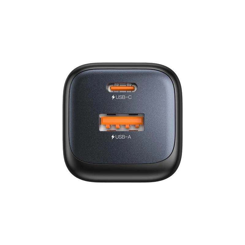 Seinalaadija Unitek P1128ABK01-EU — 2-pordiline GaN USB‑C ja USB‑A, kokku 20 W, must