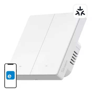 SONOFF M5-2C-86W WiFi Matter nutikas seinalüliti (2-kanaliline)