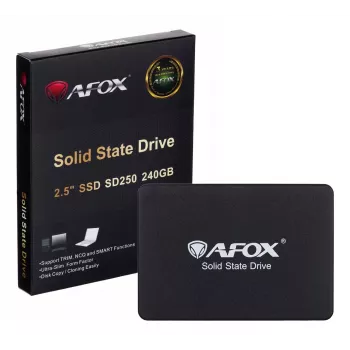SSD 2.5 tolli AFOX SD250-240GN 240 GB SATA III TLC, 555/510 MB/s, 75k/70k IOPS