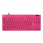 Mänguklaviatuur Logitech G 920-013249 USB AZERTY Prantsuse Roosa Tenkeyless