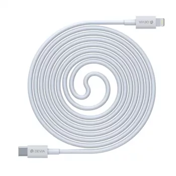 USB-C to Lightning kaabel Devia Smart Series PD 18W — valge, MFi sertifitseeritud