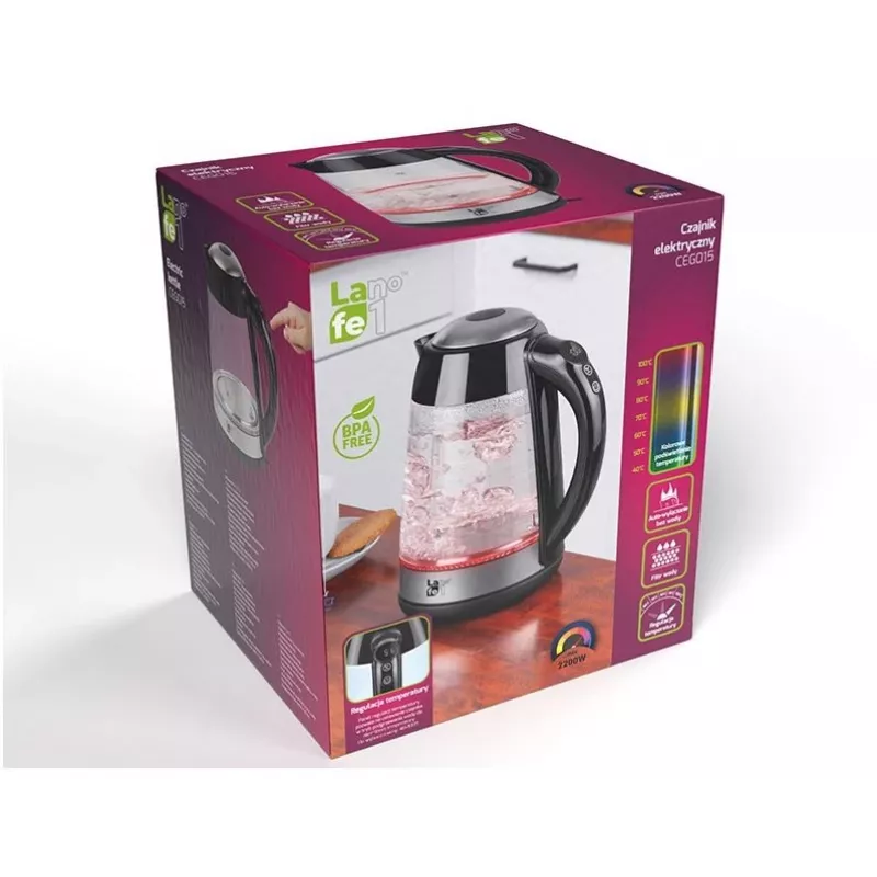 Veekeetja Lafe LAFCZA46806, 2200 W, 1,7 L, must