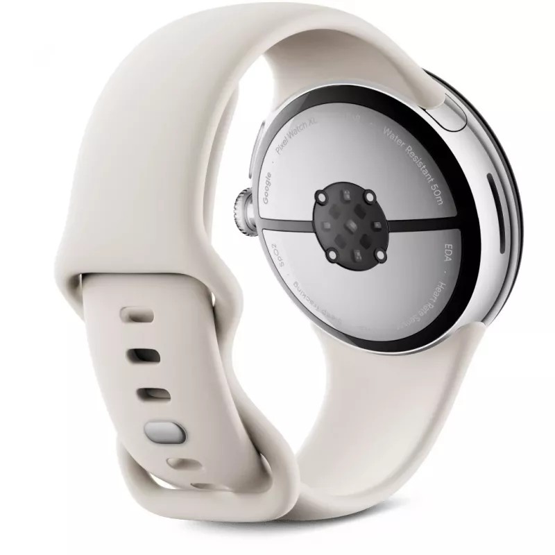 Google Pixel Watch 3 45 mm Wi-Fi nutikell, poleeritud hõbe (Porcelain)