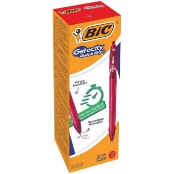 BIC Gell Pen Gelocity QUICK DRY Punane, karp 12 tk. 494671