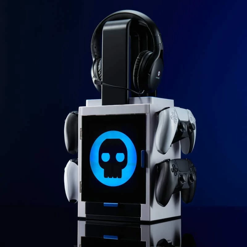 Numskull Games PS5 inspireeritud mängukapp, kettahoidja mängudele, PlayStation 5, Grau, juhtmega, 1 tk