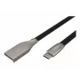 NATEC Kaabel USB-C/A 2.0 1m prati 1m must metall