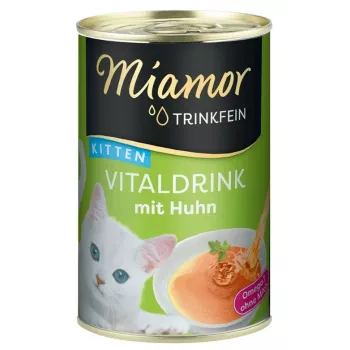 Vedel kassimaius Miamor MIAMOR Trinkfein Kitten Vitaldrink kanaga 135 ml, teraviljavaba, vedel lihane maiuspala