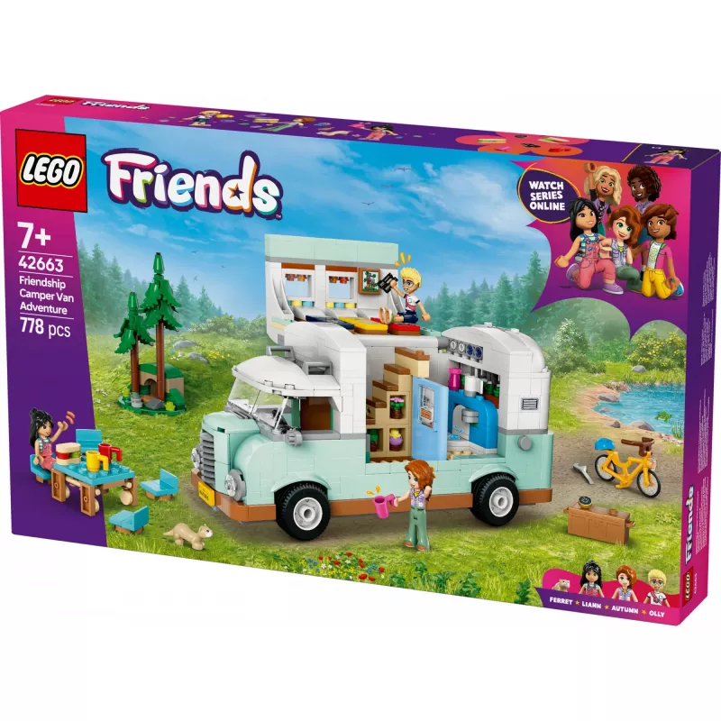 LEGO Motor Home komplekt 42663 — LEGO Friends matkaauto, 778 osa, 3 mininukku, vanusele 7+