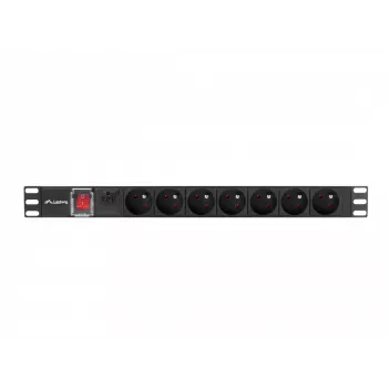 LANBERG PDU-07E-0200-IEC-BK PDU 1U 10A 7 pistikupesa Prantsuse 2m Must