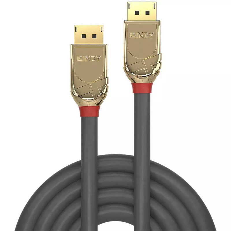 Lindy 5m DisplayPort 1.2 kaabel, Gold Line, 5 m, DisplayPort, DisplayPort, isane, isane, 4096 x 2160 pikslit