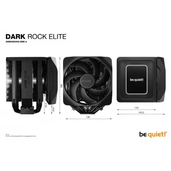 be quiet! Dark Rock Elite protsessori õhujahuti 13,5 cm must 1 tk