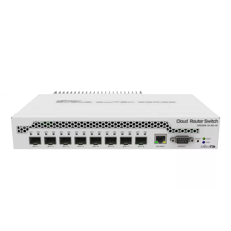 Mikrotik CRS309-1G-8S+ hallatav Gigabit Ethernet (10/100/1000) Power over Ethernet (PoE) valge