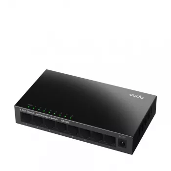 Hallatav kommutaator Cudy GS108E 8-pordiline Gigabit Ethernet, 8x 10/100/1000 Mbit/s, metallkorpus, 16 Gbit/s kommuteerimine, IGMP ja DHCP pealtkuulamine