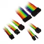 Punutud kaabli pikenduskomplekt Kolink Core Adept — 6-osaline komplekt, PET-kate, vaskjuhtmed, pikkused 300–350 mm