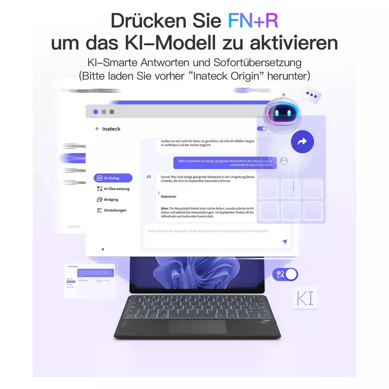 inateck klaviatuur Surface hall, Sureface GO 1-4 Com. QWERTZ