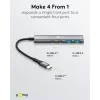 Goobay Slim 4-Port USB-Hub USB-C/USB-A 5 Gbit/s - Plug USB 3.2 (76563)