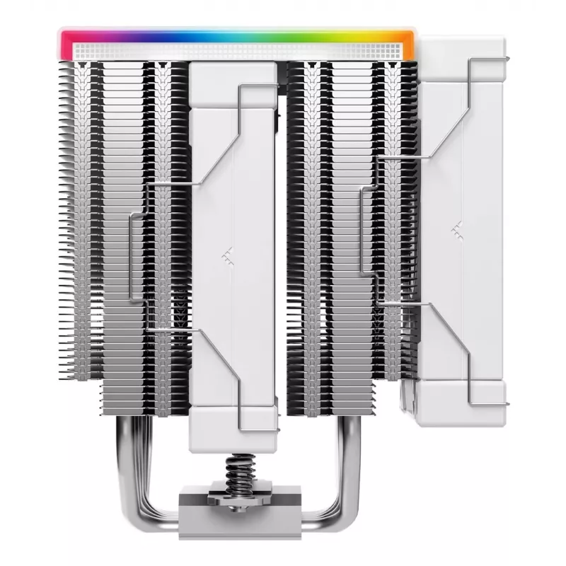 Õhkjahuti DeepCool AK620 Digital SE Valge — kahe 120 mm ventilaatoriga, 6 soojustoru, PWM, LGA 1700 tugi, sisseehitatud ekraan