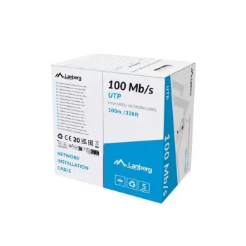 LAN-võrgukaabel UTP LANBERG LCU5-10CC-0100-S RJ45 100MB/S 100M hall