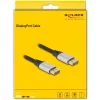 DeLOCK DisplayPort-kaabel 16K 60 Hz 1 m hõbedane metall