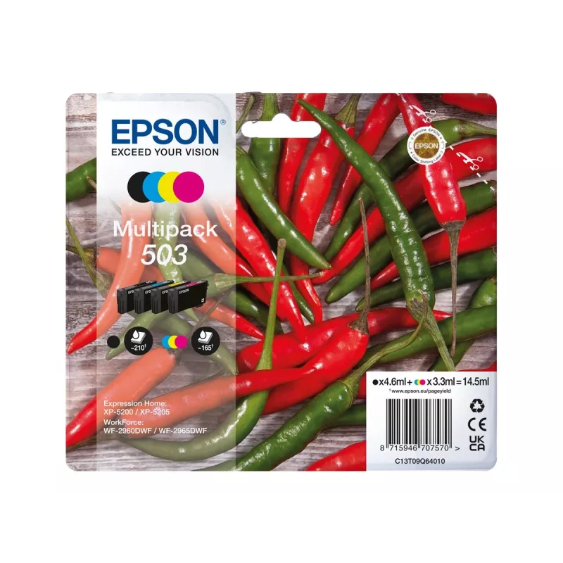 Epson 503 tindikassett 4 tk Originaal Standardmahuga Must, Tsüaan, magenta, Kollane
