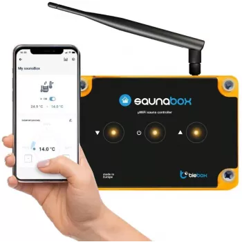 saunaBox pro I/O moodul WiFi sauna kontroller bleBox, mudel 42387