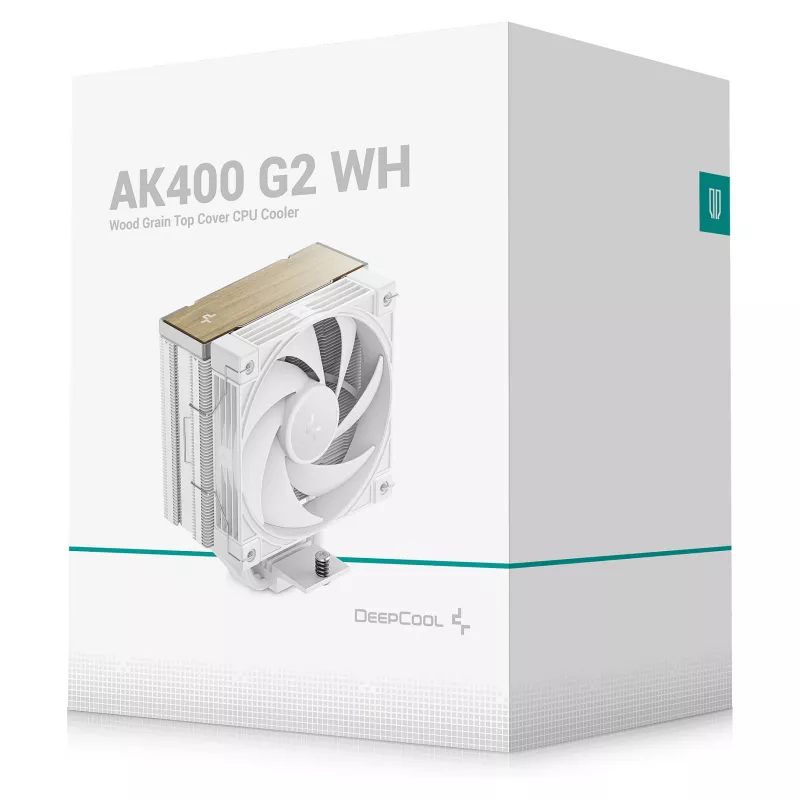Õhkjahuti DeepCool AK400 G2 WH, 120 mm ventilaator, maksimaalne õhurõhk 3,33 mmH2O, 92×132×156 mm, valge