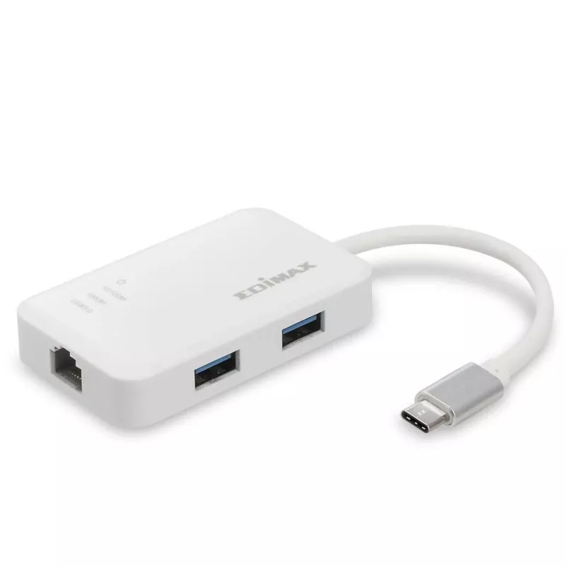 Edimax EU-4308 sülearvuti dokk/pordireplikaator USB 3.2 Gen 1 (3.1 Gen 1) Type-C valge