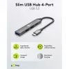 Goobay Slim 4-Port USB-Hub, USB-C™ USB-C™/USB-A, USB 3.2 (74459)