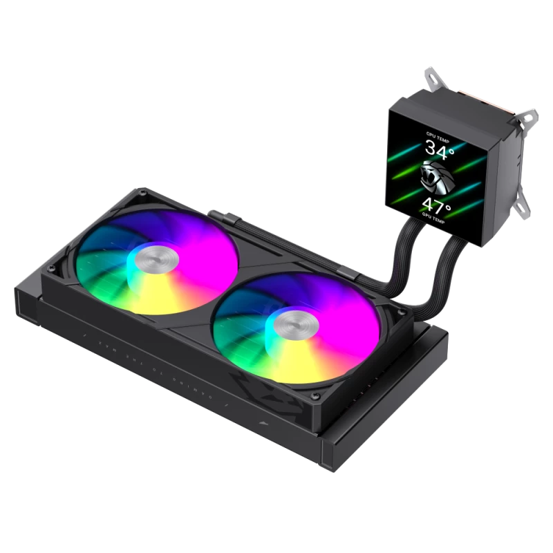 Gamemax CPU vedelikjahuti | GLACIER 240 LCD BK | Intel, AMD