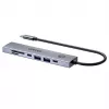 USB-C jaotur Unitek H1124AGY01 100W PD, HDMI 2.0, 2x USB‑A, 2x USB‑C, SD/microSD lugejaga — alumiinium