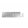 CHERRY DW 9100 õhuke klaviatuur, hiir kaasas, universaalne RF-juhtmevaba + Bluetooth, AZERTY, prantsuse, hõbedane