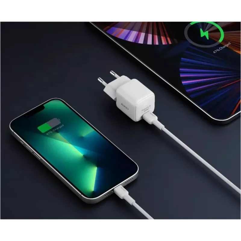 Seinalaadija PA-B1L Valge Omnia II Mini 1xUSB-C PowerDelivery 30W 5A