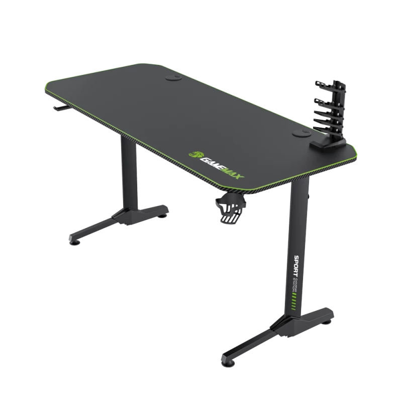 Laud GameMax D140-CARBON — mängu-/kontorilaud, netokaal 20,5 kg, mõõtmed 125×795×682 mm