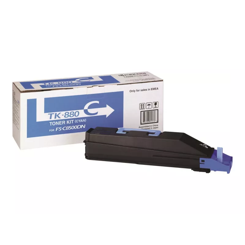 Toonerikassett Kyocera TK-880C tsüaan, originaal, laserprint, tootlikkus 18 000 lehekülge, 1 tk