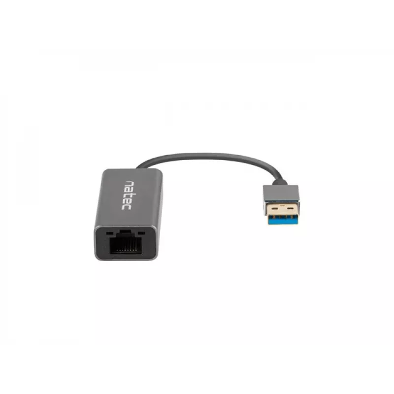 USB jaotur NATEC Cricket USB 3.2 Gen 1 Type-A RJ-45 Ethernetiga 1000 Mbit/s, alumiiniumkorpus, must