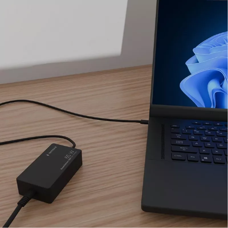 Cablexpert NPA-AC-PDQC65-01 65 W PowerDelivery GaN USB Type-C kiirlaadija, must