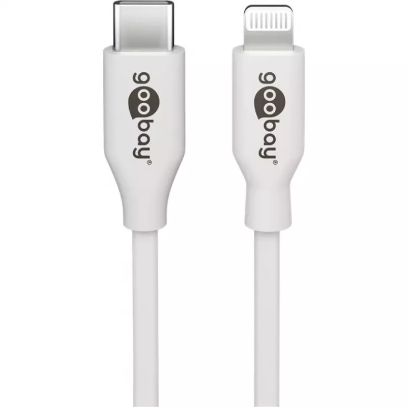 Apple Lightning / USB-C PD laadimiskomplekt 30 vatti, laadija valge, 1-meetrine kaabel, PD