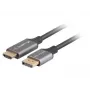 Lanberg CA-DPHD-20CU-0018-BK videokaabli adapter 1.8 m DisplayPort HDMI Type A (Standard) Must, Hõbedane