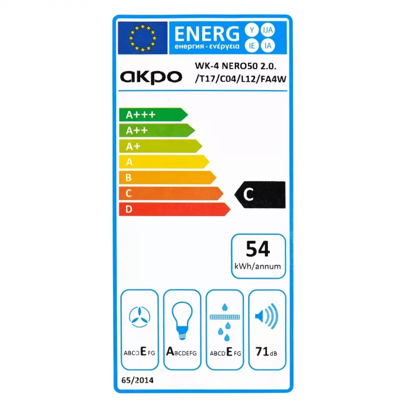 AKPO WK-4 Must LINE 2.0 60 Must T300 LED lineaarne õhupuhasti/tõstuk