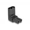 DeLOCK võrguadapter IEC 60320 C8 C7 pistikupessa 2,5 A 90° must