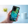 Kaitsev telefoniümbris iKins Samsung Galaxy S20 Ultra jaoks — musta vesisinilille trükiga
